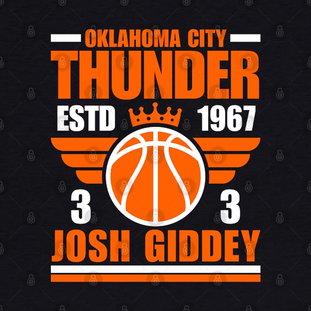 Oklahoma City Thunder Giddey 3 Basketball Retro by ArsenBills